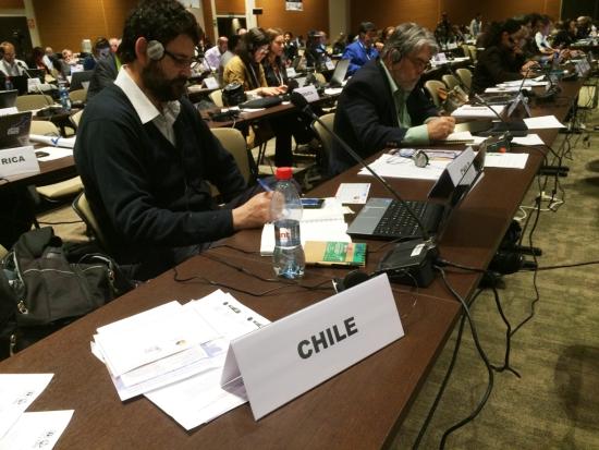 Sala de sesiones de la 11° Conferencia de las Partes de la Convención sobre Especies Migratorias (COP11 CMS) de Quito, Ecuador 2014 (Foto: José Yáñez)