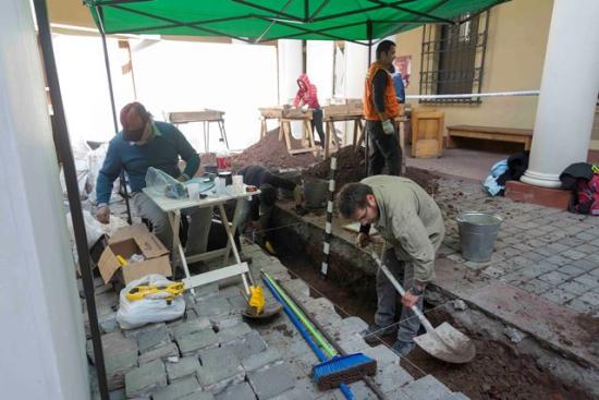 La excavación en el Museo Histórico Nacional